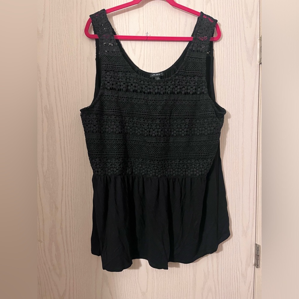 Lane Bryant Elegant Black Lace Women's Top